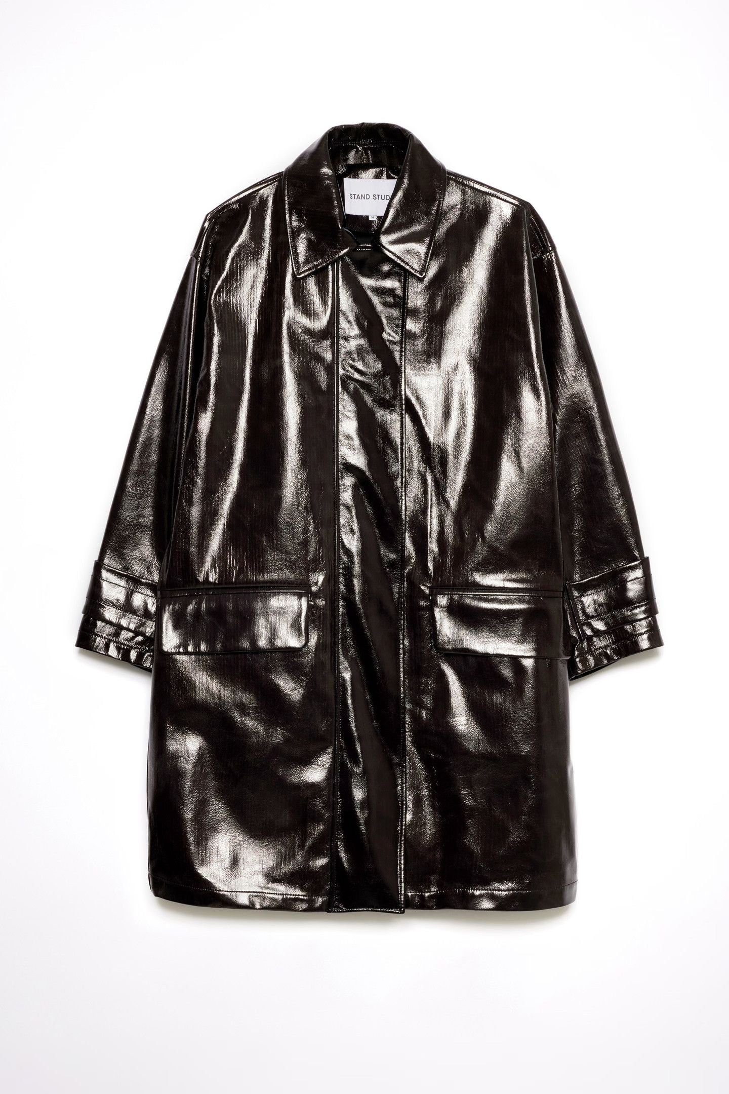 STAND STUDIO Conni faux patent leather coat Size XXS / US 00 / IT 34 - 9 Thumbnail