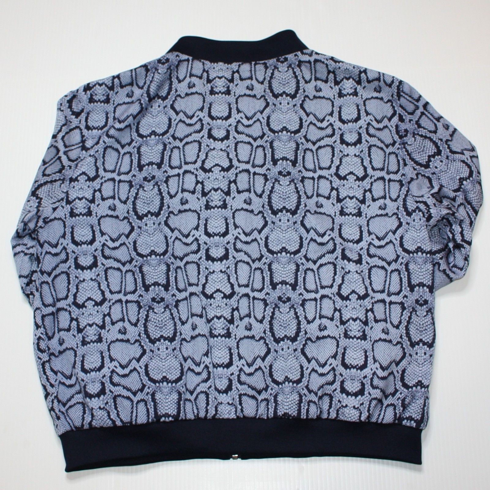 Other Stella & Dot Navy Blue & Python Reversible Bomber Jacket Size L / US 10 / IT 46 - 6 Thumbnail