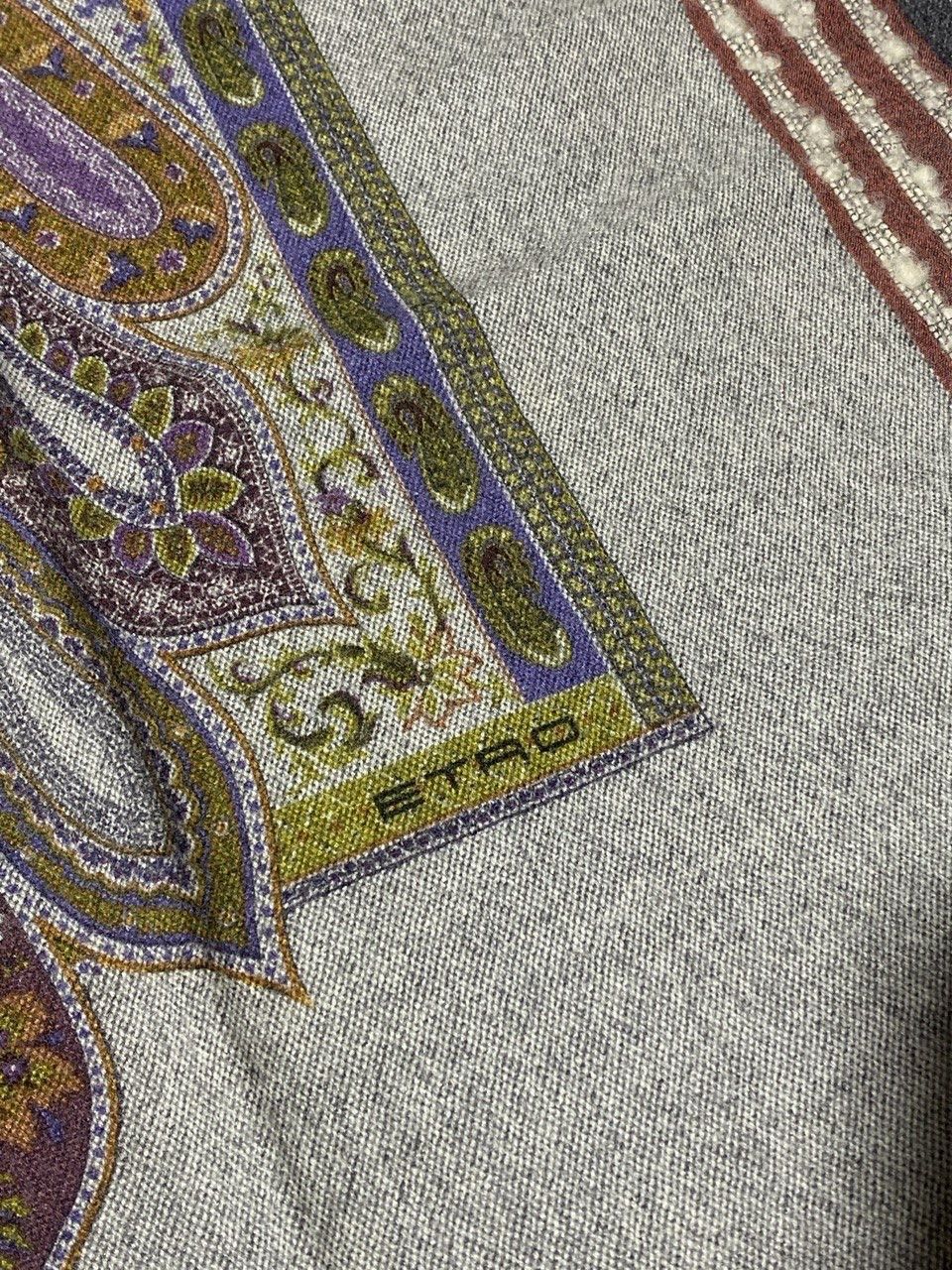 Etro Etro Milano Paisley Scarf Wool Cashmere Silk Size ONE SIZE - 5 Thumbnail
