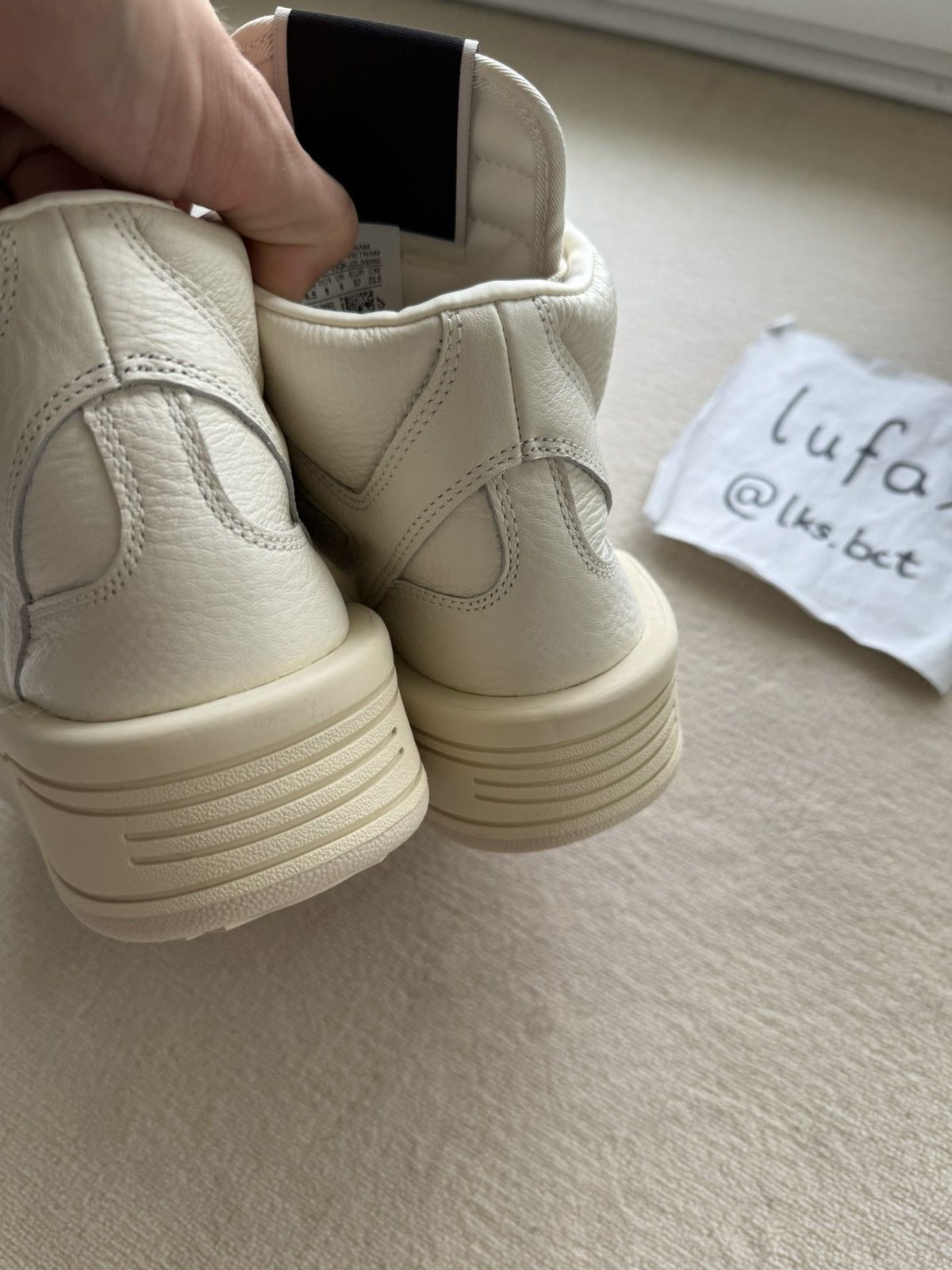 Converse × Rick Owens Drkshdw NEW | TURBOWPN DRKSHDW X CONVERSE WOMENS WHITE/MILK Size US 7 / IT 37 - 4 Thumbnail