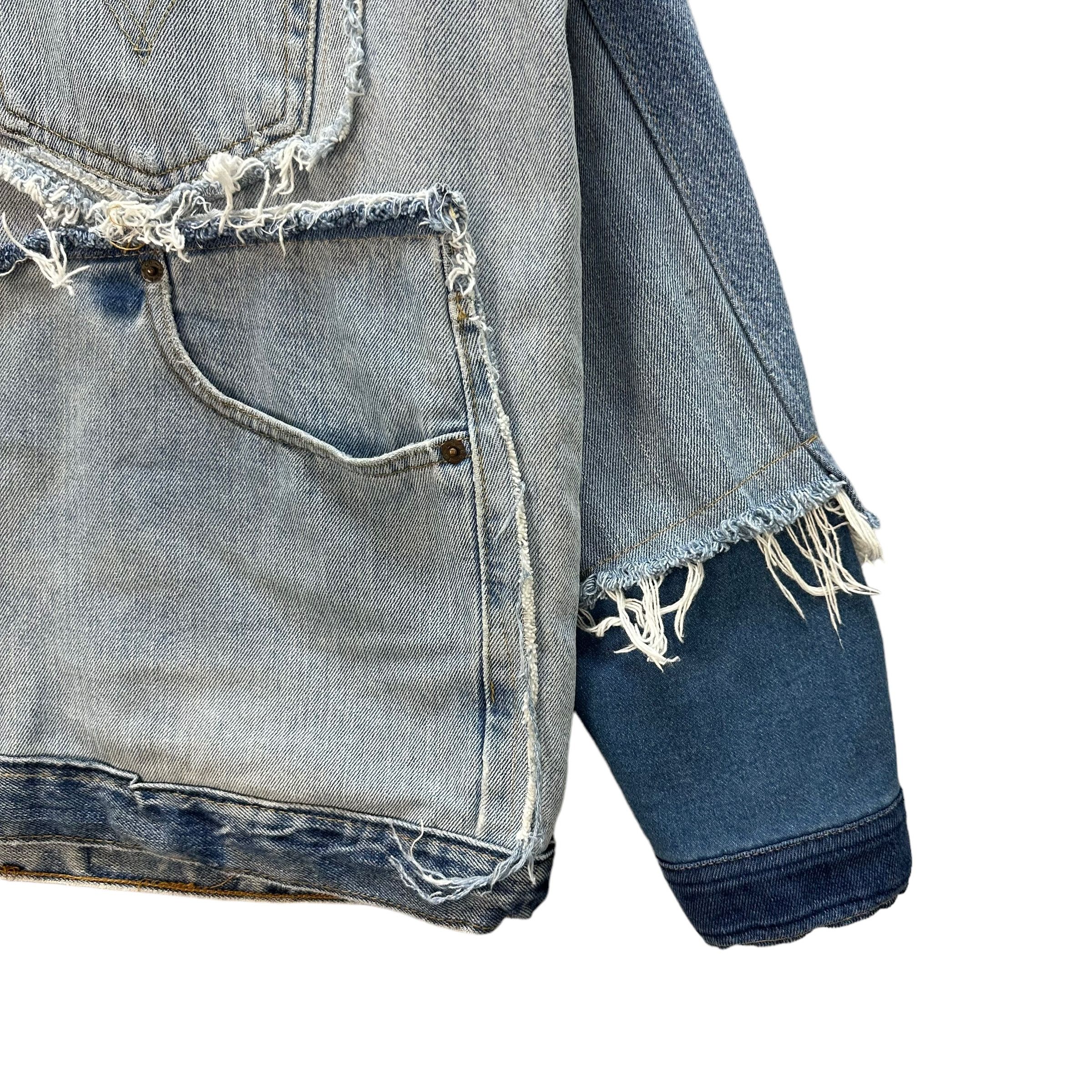 Other CUSTOM PATCH WORK ALL LEVIS DENIM JACKET #8670-019 Size US L / EU 52-54 / 3 - 6 Thumbnail