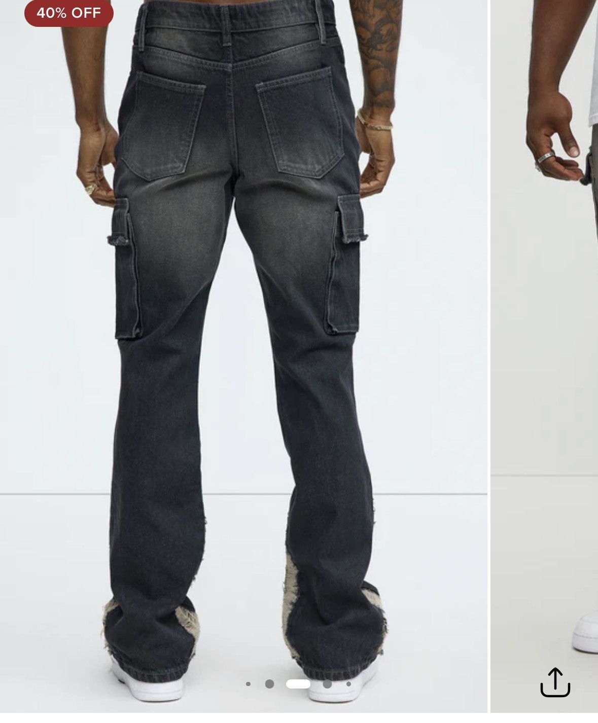 Fashion Nova Stacked flared jeans Size US 30 / EU 46 - 4 Thumbnail