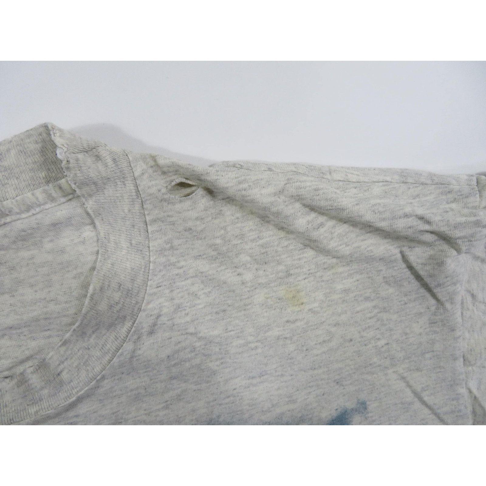Anvil Fred Flintstone Gray T-Shirt Double Sided Sz XL 1990s Size US XL / EU 56 / 4 - 7 Thumbnail