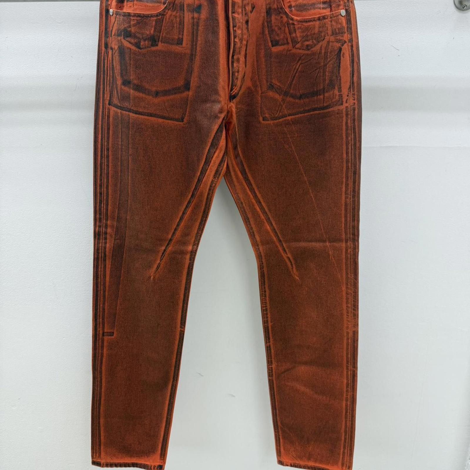 Von Dutch Von Dutch Paris Men’s Jeans W36 L32 Orange Graphic Denim Size US 36 / EU 52 - 1 Thumbnail