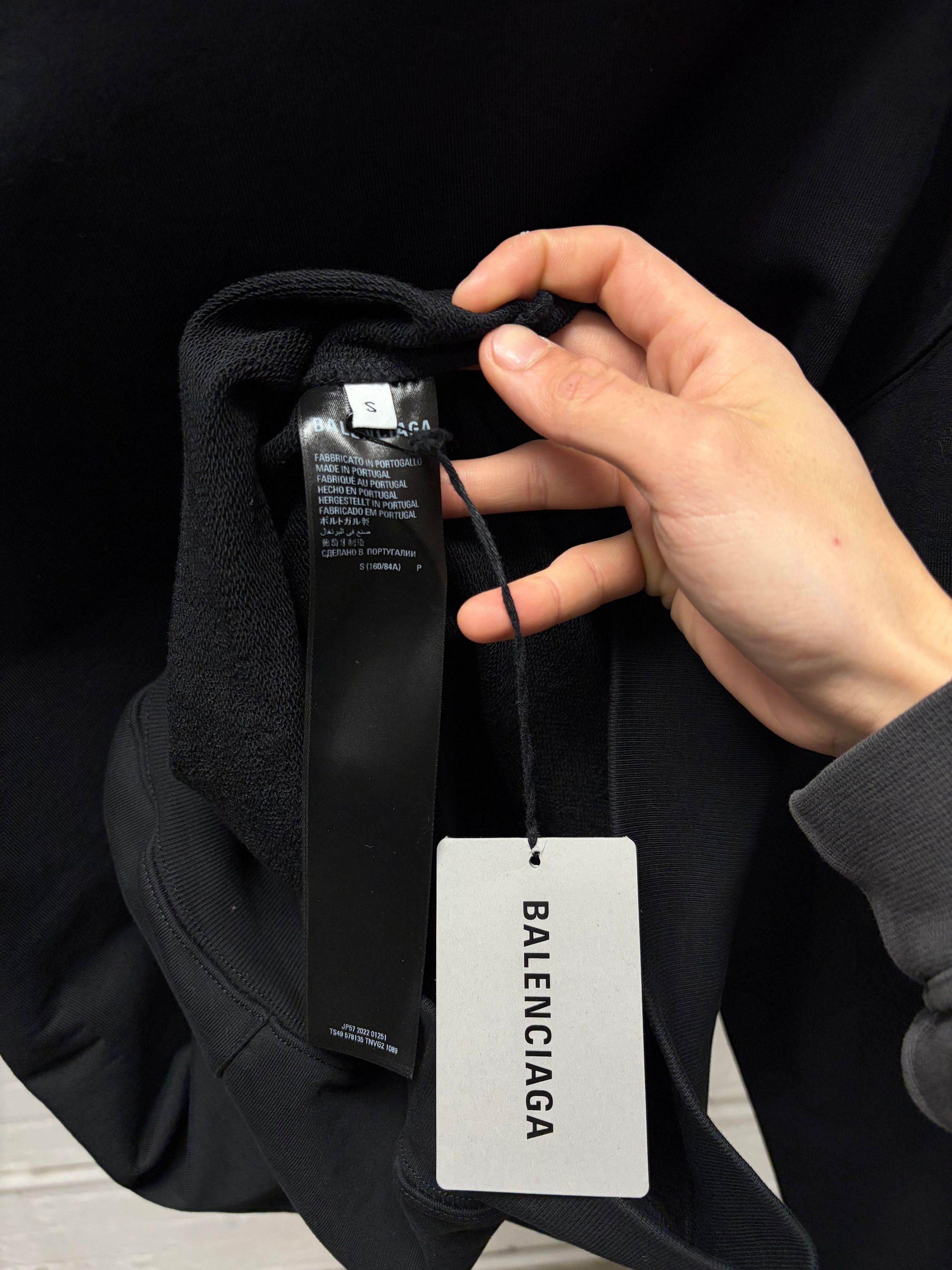 Balenciaga AW2023 Balenciaga ‘Mudshow’ Black ‘Gaffer Tape’ Pullover Hoodie Size US S / EU 44-46 / 1 - 5 Thumbnail