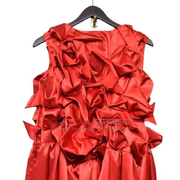 Comme des Garcons Comme Des Garcons Red Retro Double Layered Dress Size S / US 4 / IT 40 - 4 Thumbnail