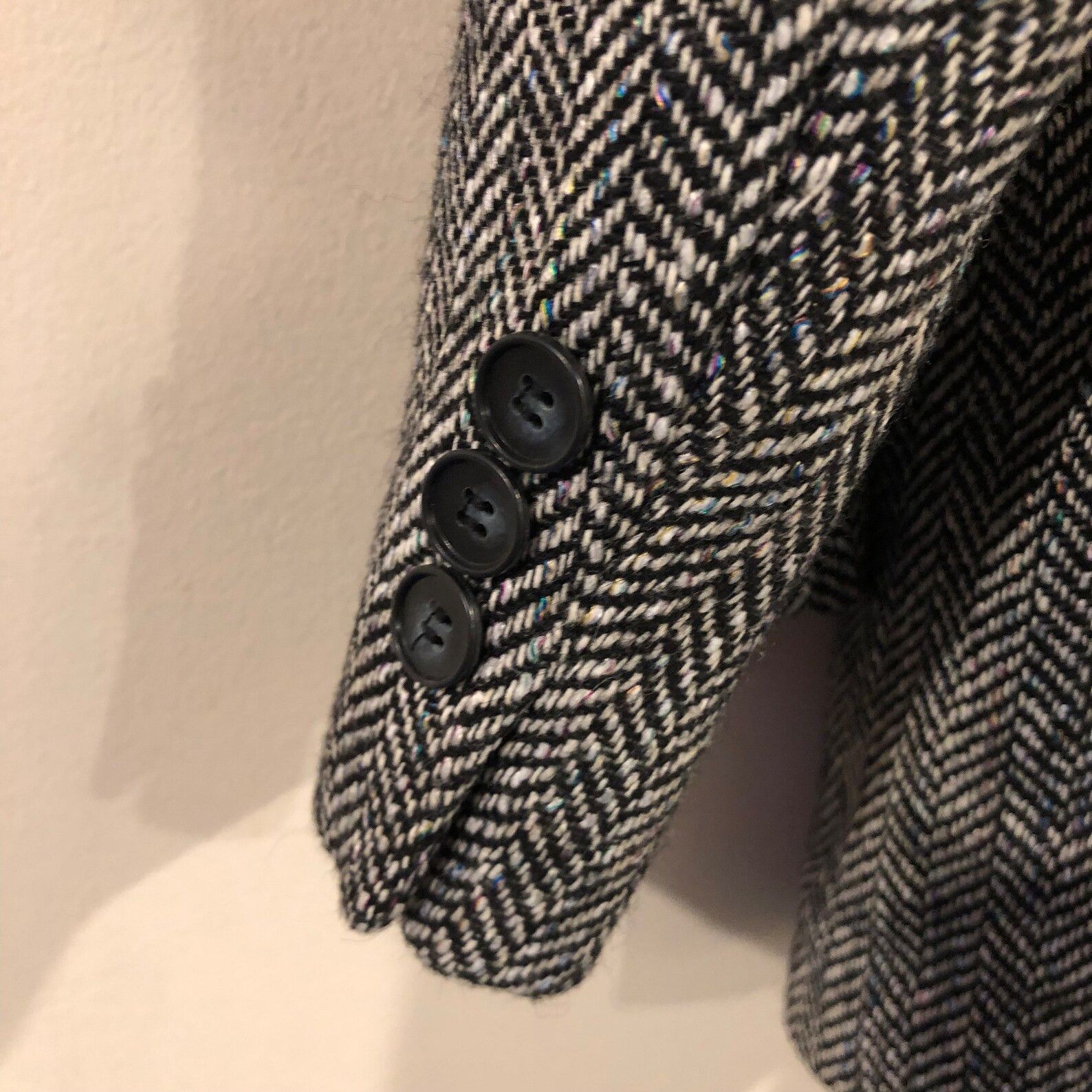 Givenchy Houndstooth Blazer Suit Tweed Wool Jacket Coat Size 42R - 9 Thumbnail