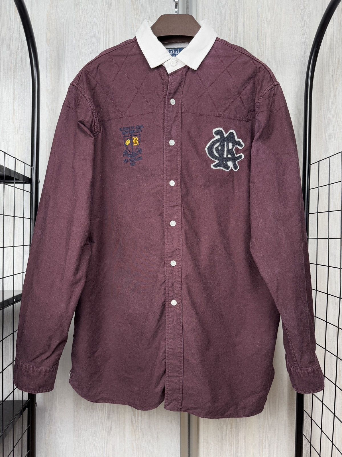 Polo Ralph Lauren Polo Ralph Lauren vintage 90s Bleecker quilted rugby shirt Size US XL / EU 56 / 4 - 2 Thumbnail