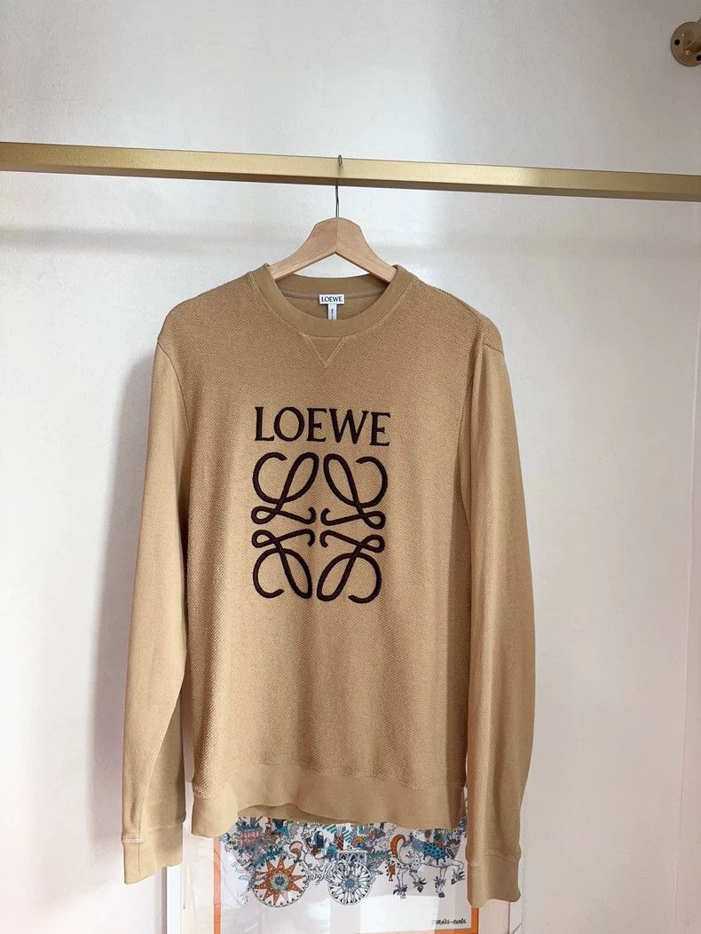 Loewe Classic Embroidered Logo Sweatshirt in Brown, Women's