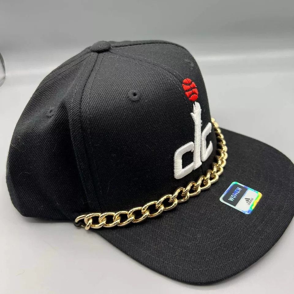 Adidas Washington Wizards Hat Women Black Adidas NBA Snap Back Cap Size ONE SIZE - 3 Thumbnail