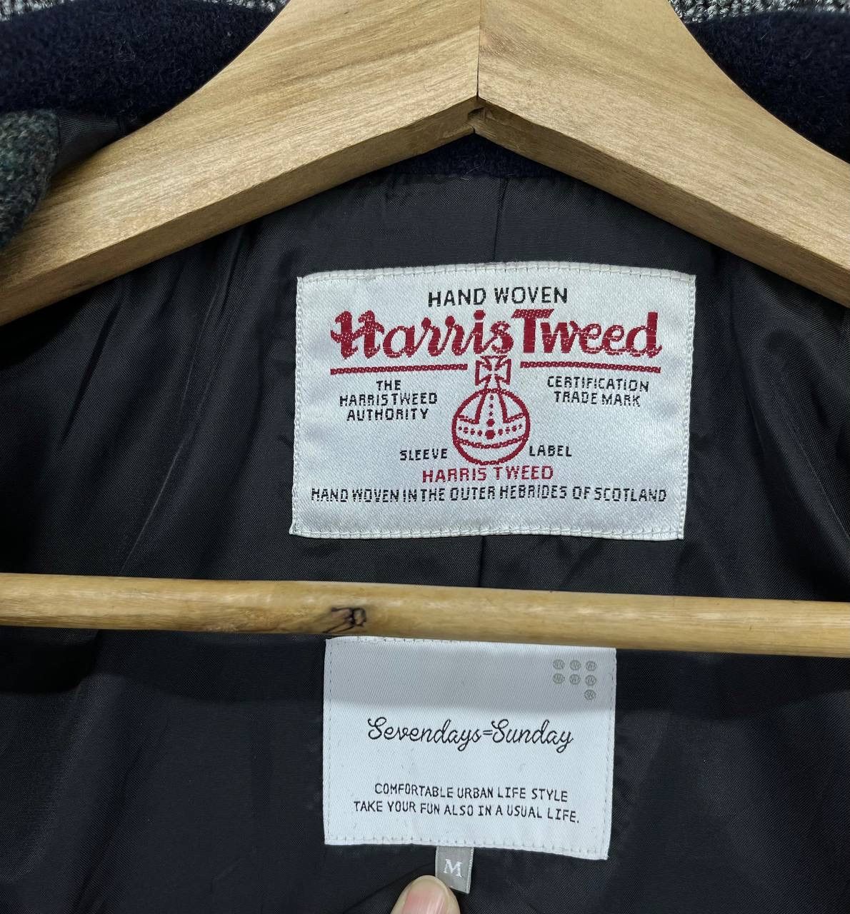 Harris Tweed Harris Tweed x Sevendays Sunday Shadow Plaid Wool Jacket Size M / US 6-8 / IT 42-44 - 7 Thumbnail