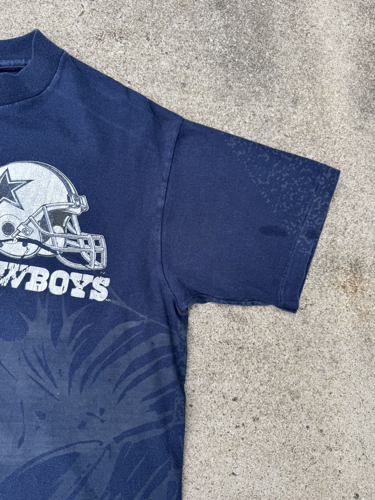 NFL × Vintage Vintage 90’s NFL Dallas Cowboys Navy AOP Graphic Tee Small Size US S / EU 44-46 / 1 - 3 Thumbnail