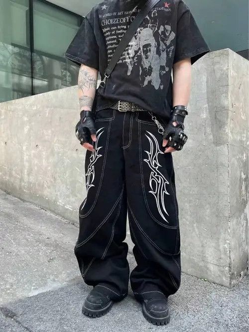 Other DRIP denim jeans Y2K Baggy RAP Size US 36 / EU 52 - 4 Thumbnail