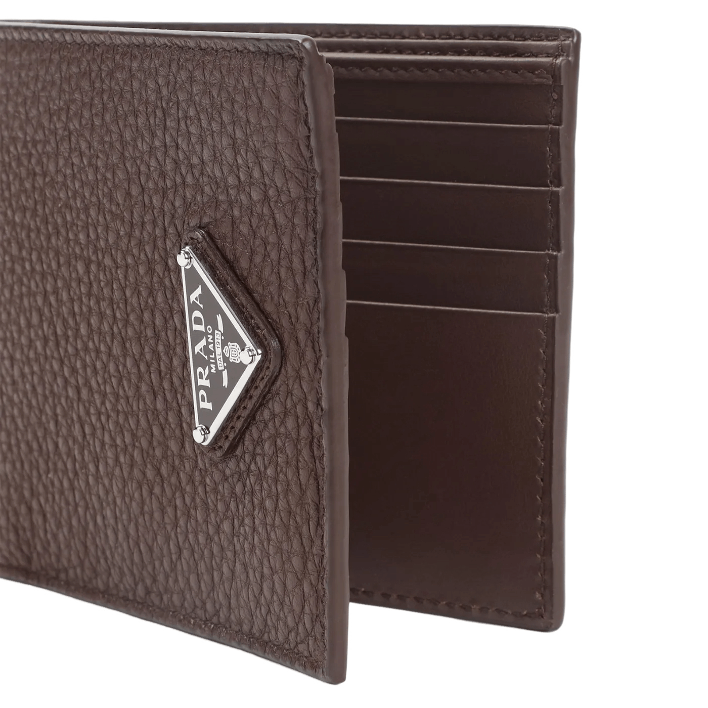 Prada PRADA Sienna Brown Saffiano Bifold Wallet New Auth Size ONE SIZE - 4 Thumbnail
