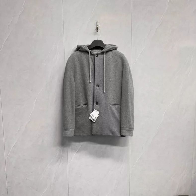 Loewe LOEWE Cashmere blended leather embroidered Logo jacket Size M / US 6-8 / IT 42-44 - 1 Thumbnail