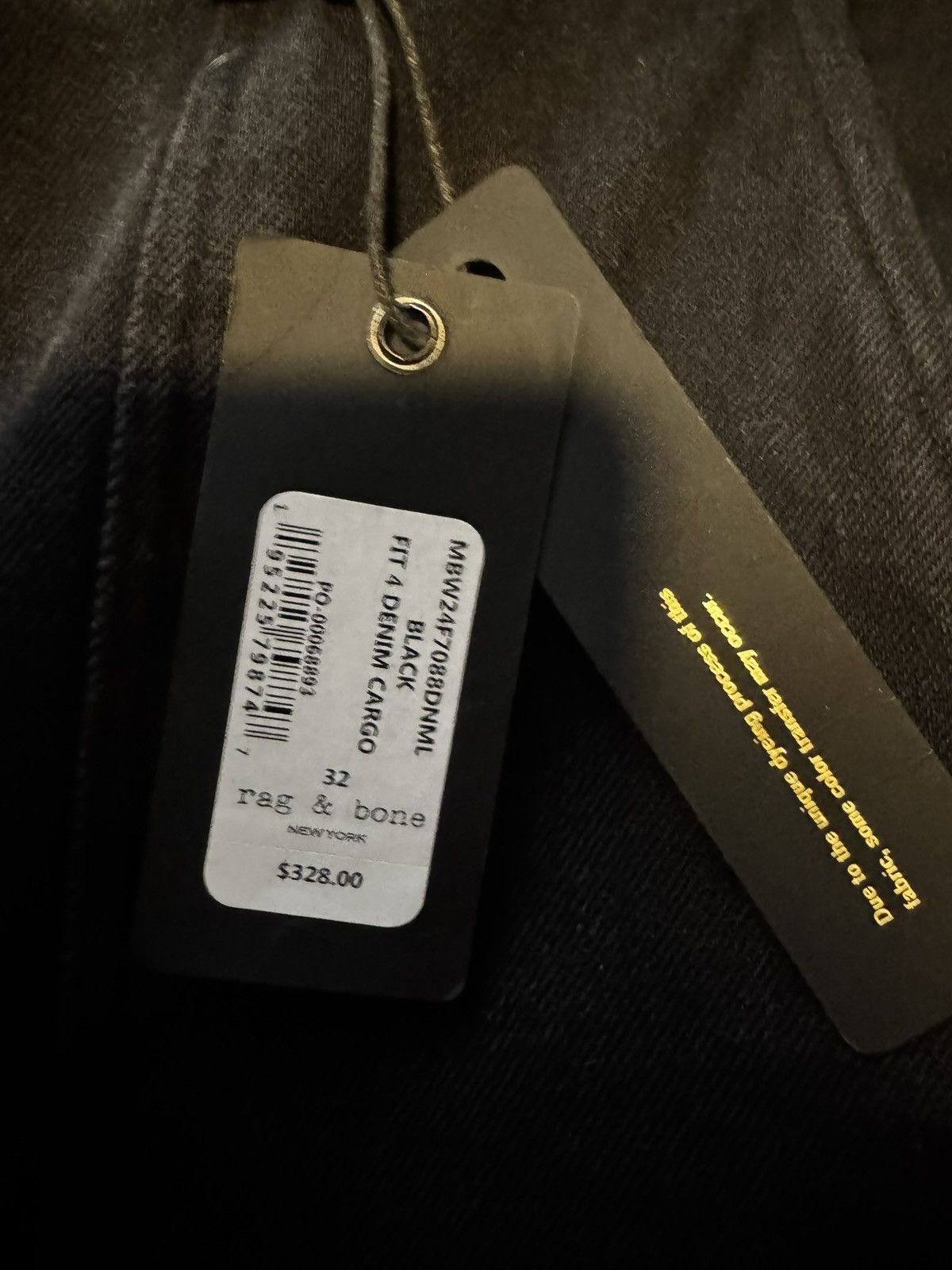 Rag & Bone Brand New Rag & Bone Black Fit 4 Denim Cargo Jeans Size 32 Size US 32 / EU 48 - 3 Thumbnail