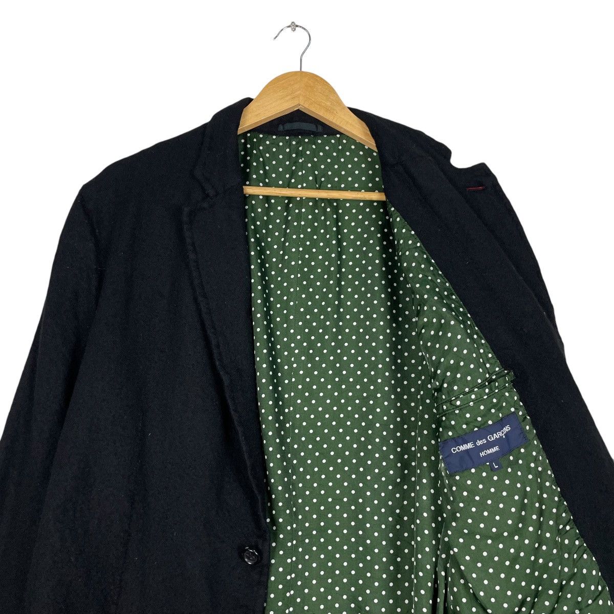 Comme des Garcons × Comme des Garcons Homme × Comme des Garcons Homme Plus 💥AD2011 COMME DES GARCONS POLKADOT LINEN CHORE JACKET Size US L / EU 52-54 / 3 - 10 Thumbnail