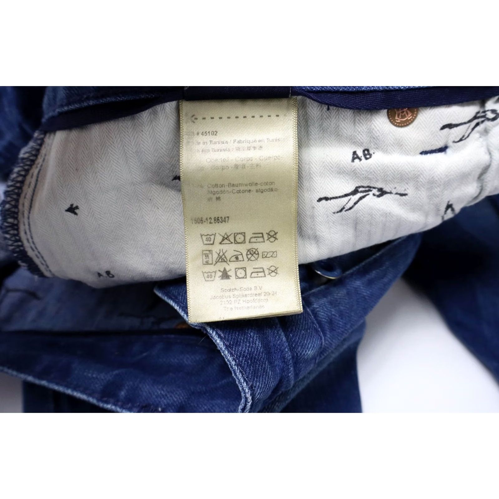 Scotch & Soda SCOTCH & SODA Ralston Jeans Men's Slim Blue Denim Whiskers Button Fly W30/L32 Size US 30 / EU 46 - 7 Thumbnail