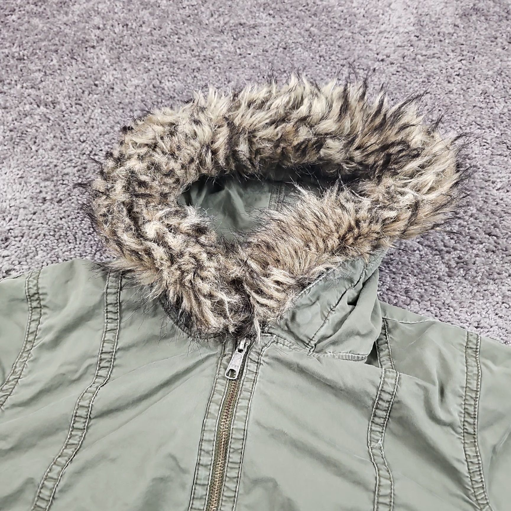 Gap Gap Jacket Womens XL Green Hooded Lined Pockets Zip Fall Womens Size XL / US 12-14 / IT 48-50 - 2 Thumbnail