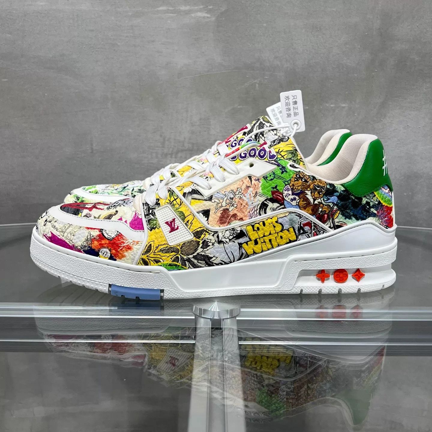 Louis Vuitton Louis Vuitton LV Trainer Graffiti UK9 43 YH25849 Size US 10 / EU 43 - 3 Thumbnail