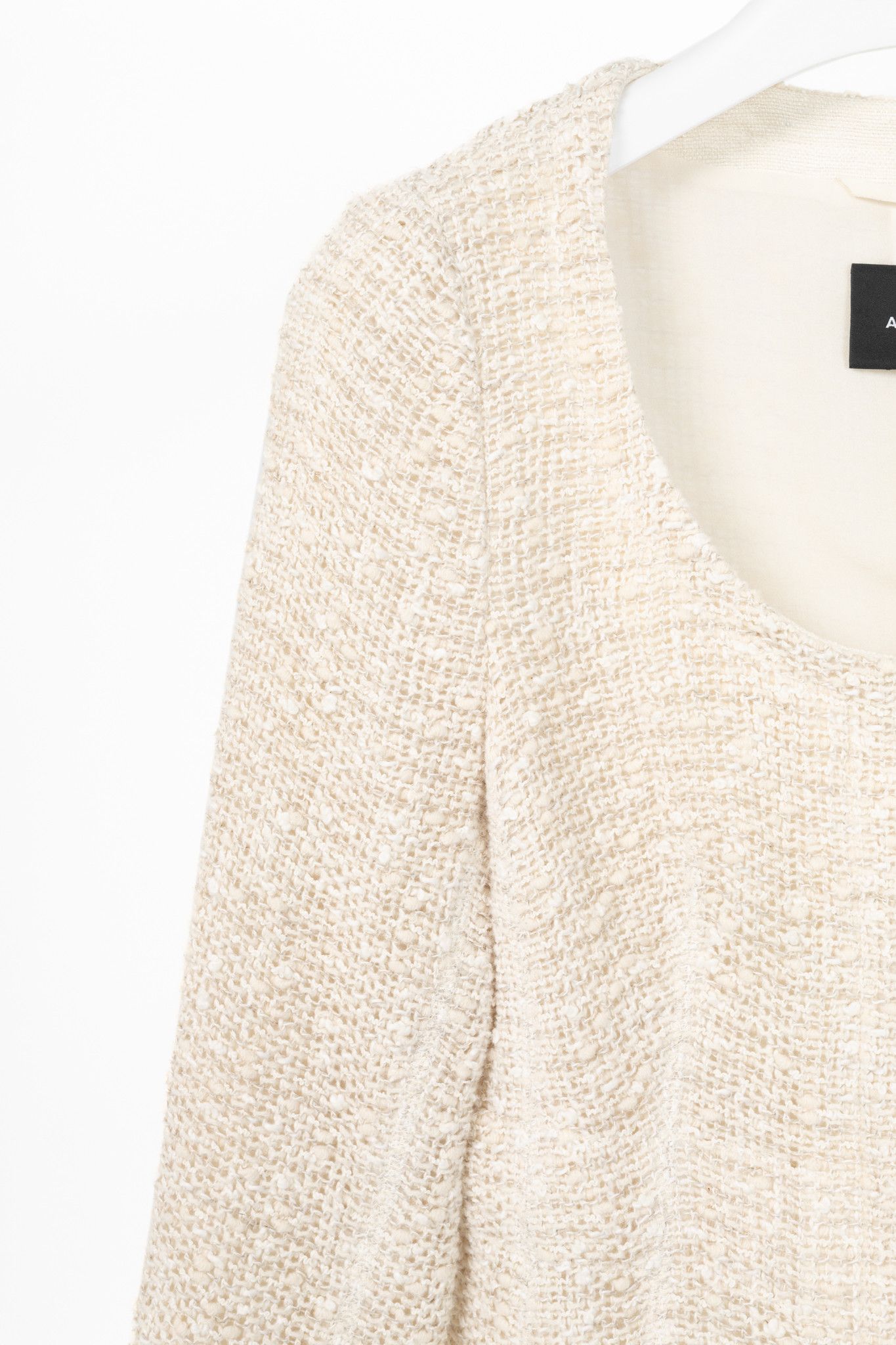 Akris Akris Cream Cotton & Wool Boucle Tweed Jacket Size M / US 6-8 / IT 42-44 - 5 Thumbnail