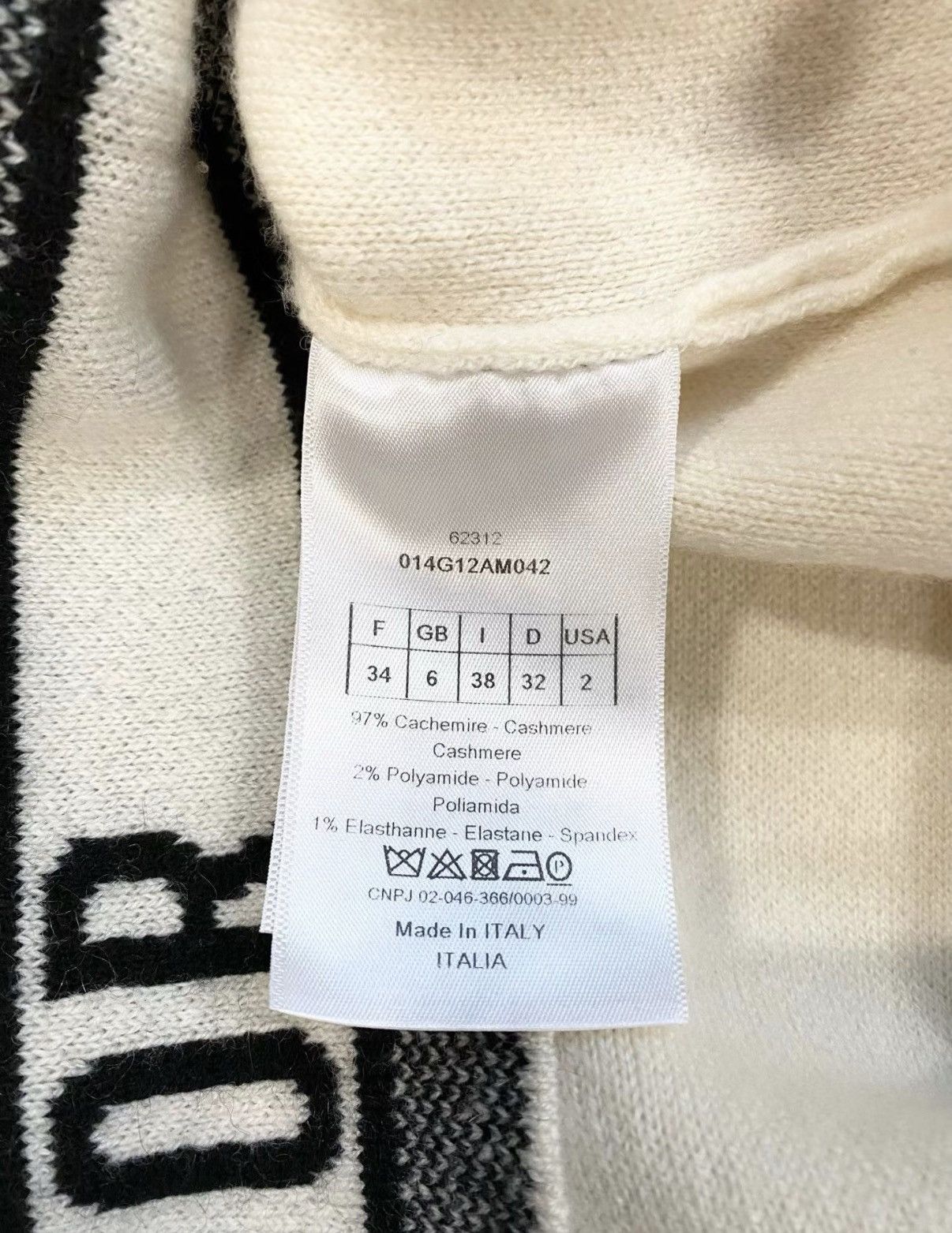 Dior Dior Classic White Cashmere Hooded Zip-Up Cardigan J33 Size XXS / US 00 / IT 34 - 6 Thumbnail