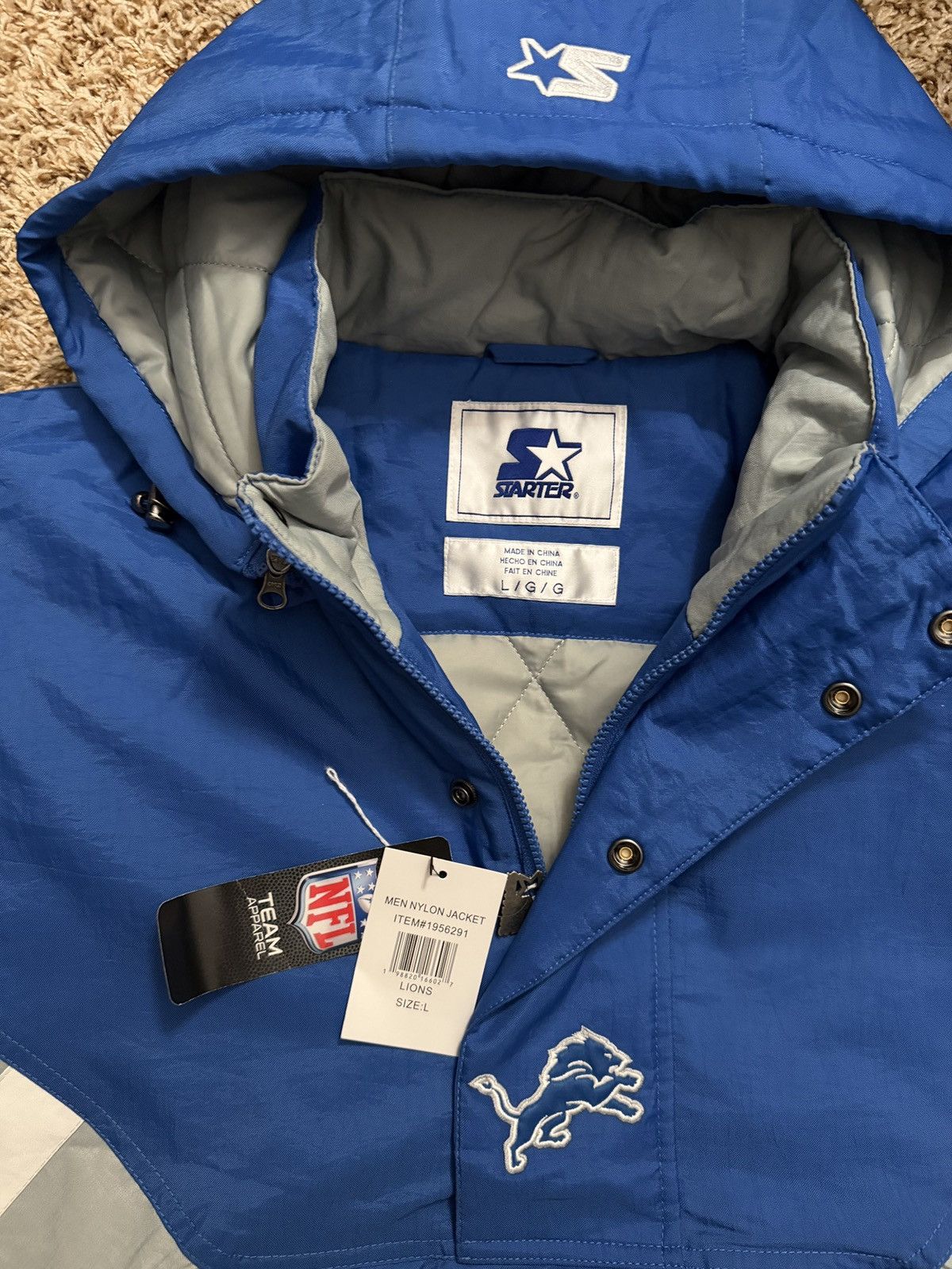 Starter Vintage Lions Starter Anorak Jacket Size US L / EU 52-54 / 3 - 3 Thumbnail