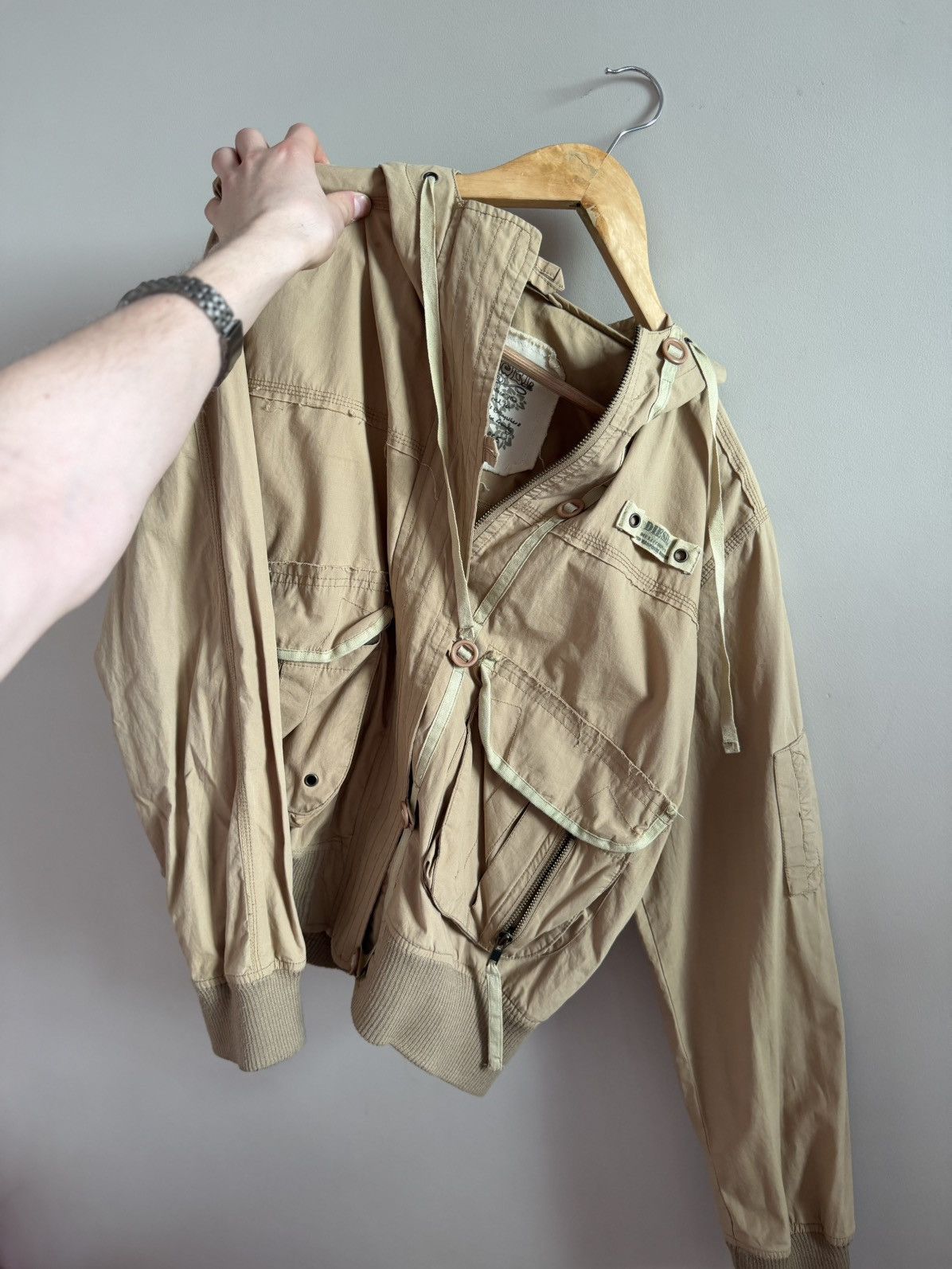 Diesel Vintage bondage distressed faded cargo diesel jacket Size L / US 10 / IT 46 - 11 Thumbnail