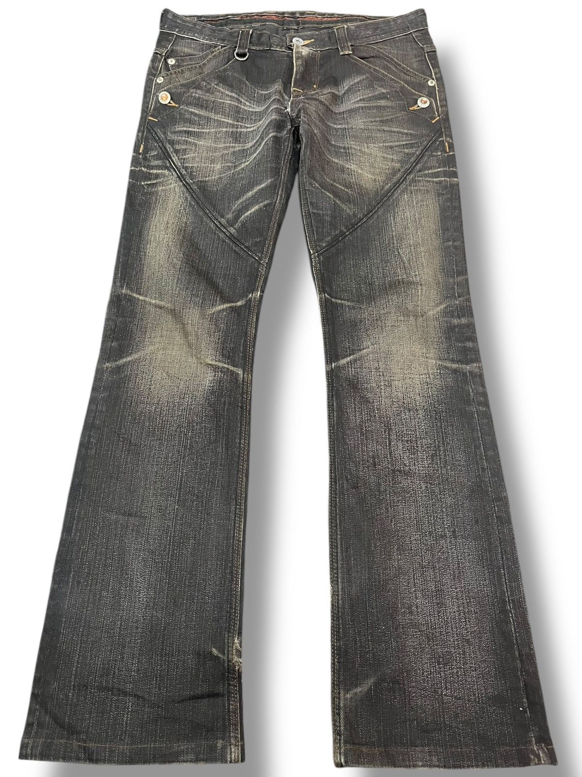 Le Grande Bleu (L.G.B.) Vintage Nicole Club For Men Flare Seditionaries Punk Denim Size US 32 / EU 48 - 1 Thumbnail