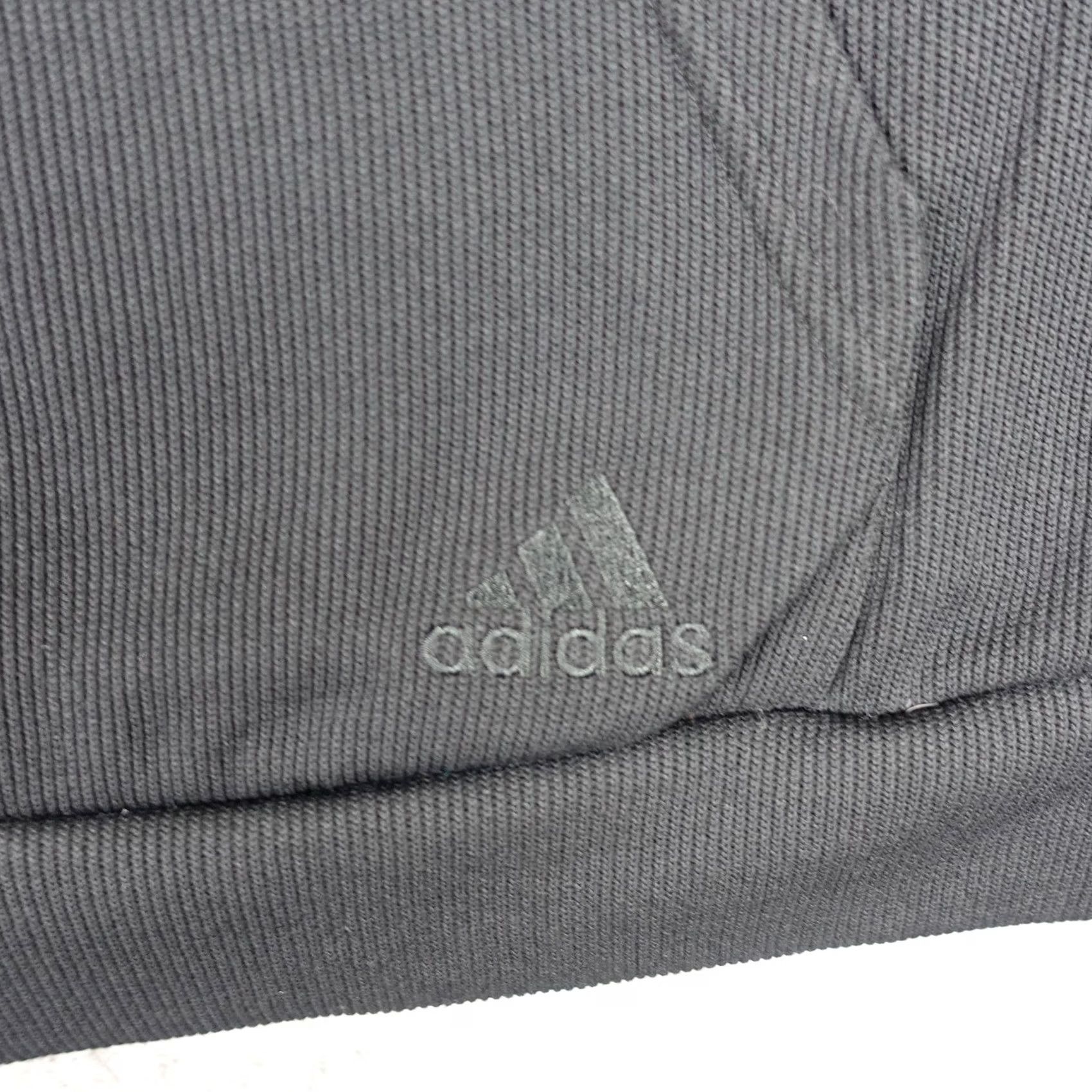 Adidas Adidas Hoodie Mens Large Gray Black 3 Stripe Pullover Sweatshirt Primegreen Knit Polyester Hooded Pockets Embroidered Logo Striped Sports Size US L / EU 52-54 / 3 - 5 Thumbnail