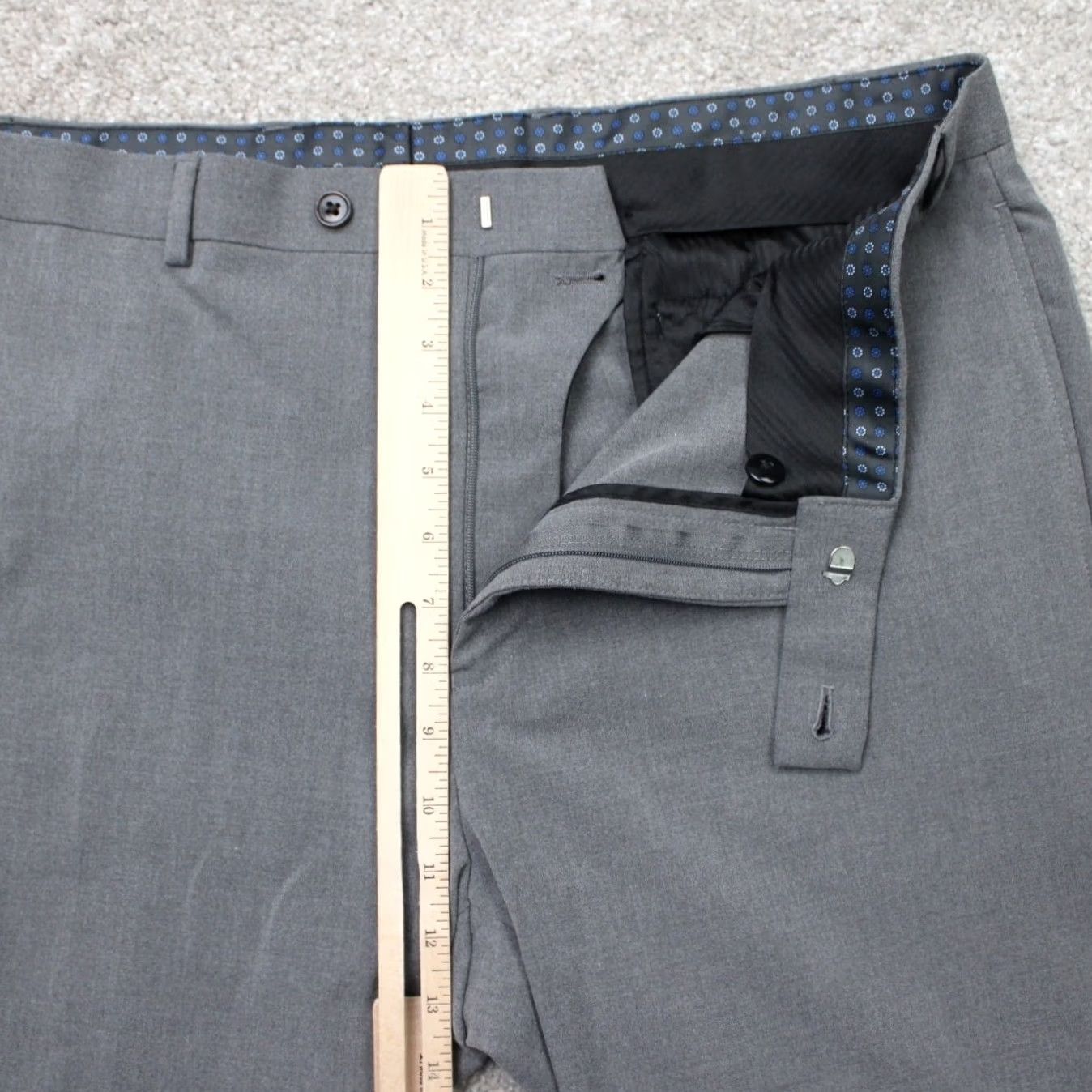Ralph Lauren LAUREN Ralph Lauren Pants Mens 38x32 Gray Flat Front Wool/Poly Dress Pants Dressier Style Regular Straight 90s Preppy Mens Size US 38 / EU 54 - 7 Thumbnail