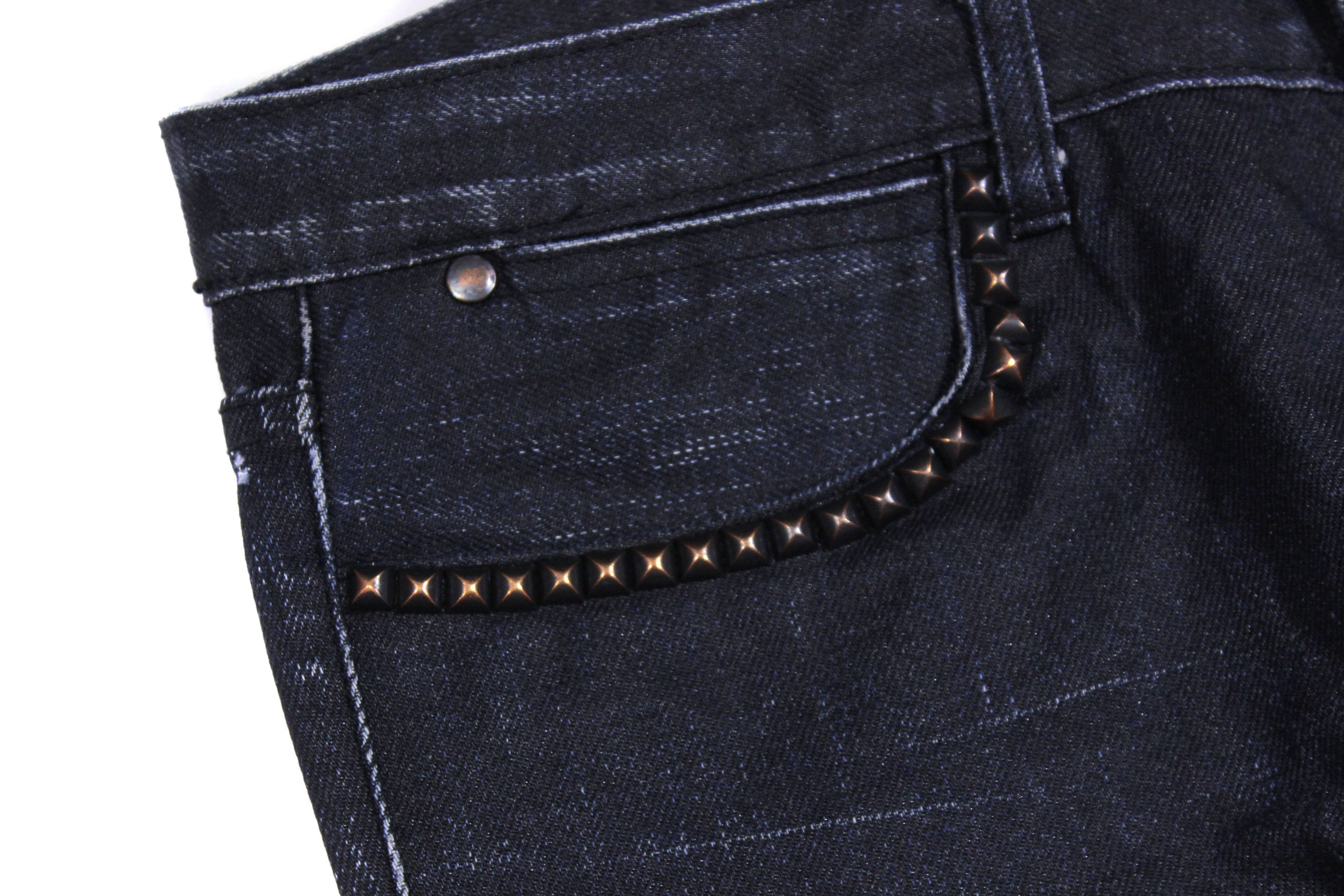 Hysteric Glamour "Waxed" Studded Jeans Size US 32 / EU 48 - 5 Thumbnail