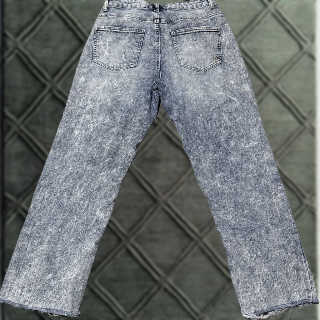 Denime Indigo Rein Jeans Women’s Acid Wash Distressed Frayed Hem Straight - 9 Blue Jeans Womens 28 Straight 5-Pocket Denim 90s Decade Vintage No Size 28" / US 6 / IT 42 - 1 Thumbnail
