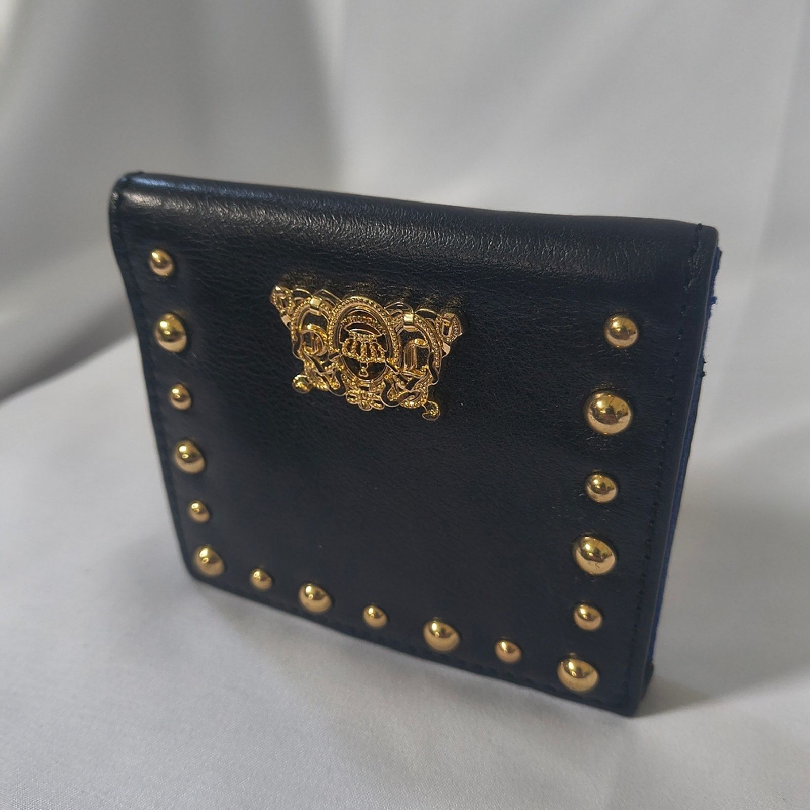 Juicy Couture Y2K Juicy Couture Genuine Black Leather Wallet / Gold Studs Size ONE SIZE - 7 Thumbnail