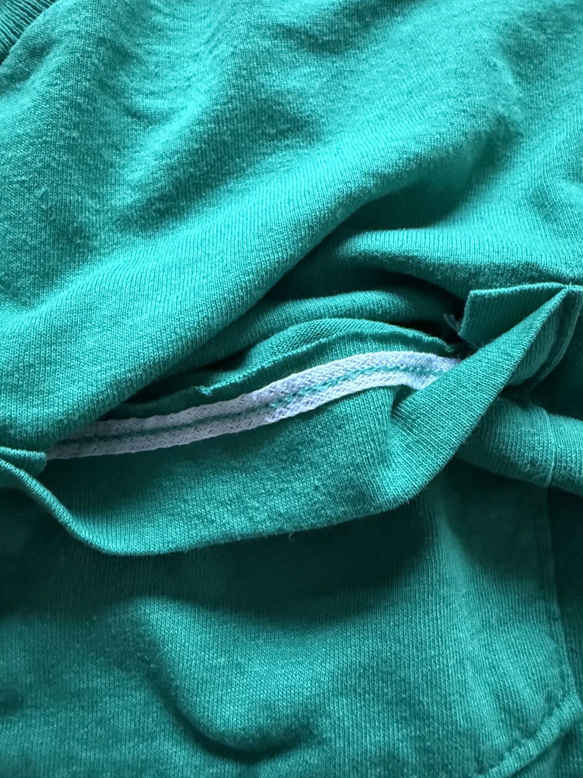 Vintage Vintage Green Blank Selvedge Pocket Tee Size US XL / EU 56 / 4 - 2 Thumbnail