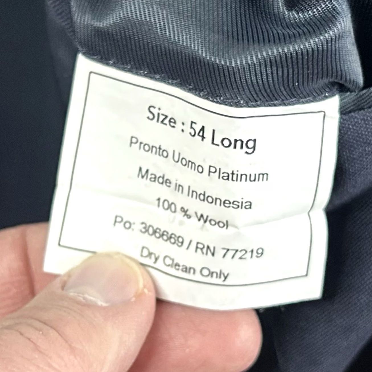 Pronto Uomo Pronto Uomo Sport Coat 54L Executive Fit Dark Navy Two Button Vented 100% Wool Mens Size US L / EU 52-54 / 3 - 4 Thumbnail