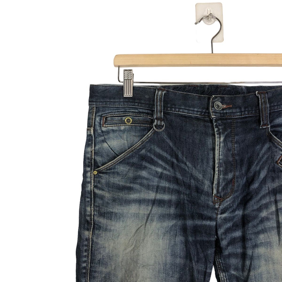 Issey Miyake 🔥RARE DISTRESSED DENIM JEANS NICOLE CLUB ISSEY MIYAKE Size US 33 - 7 Thumbnail