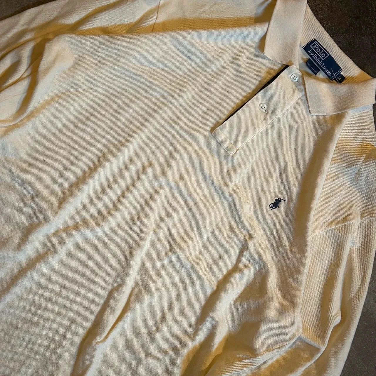 Polo Ralph Lauren Vintage Cream Polo Ralph Lauren long sleeve polo shirt Size US M / EU 48-50 / 2 - 1 Thumbnail