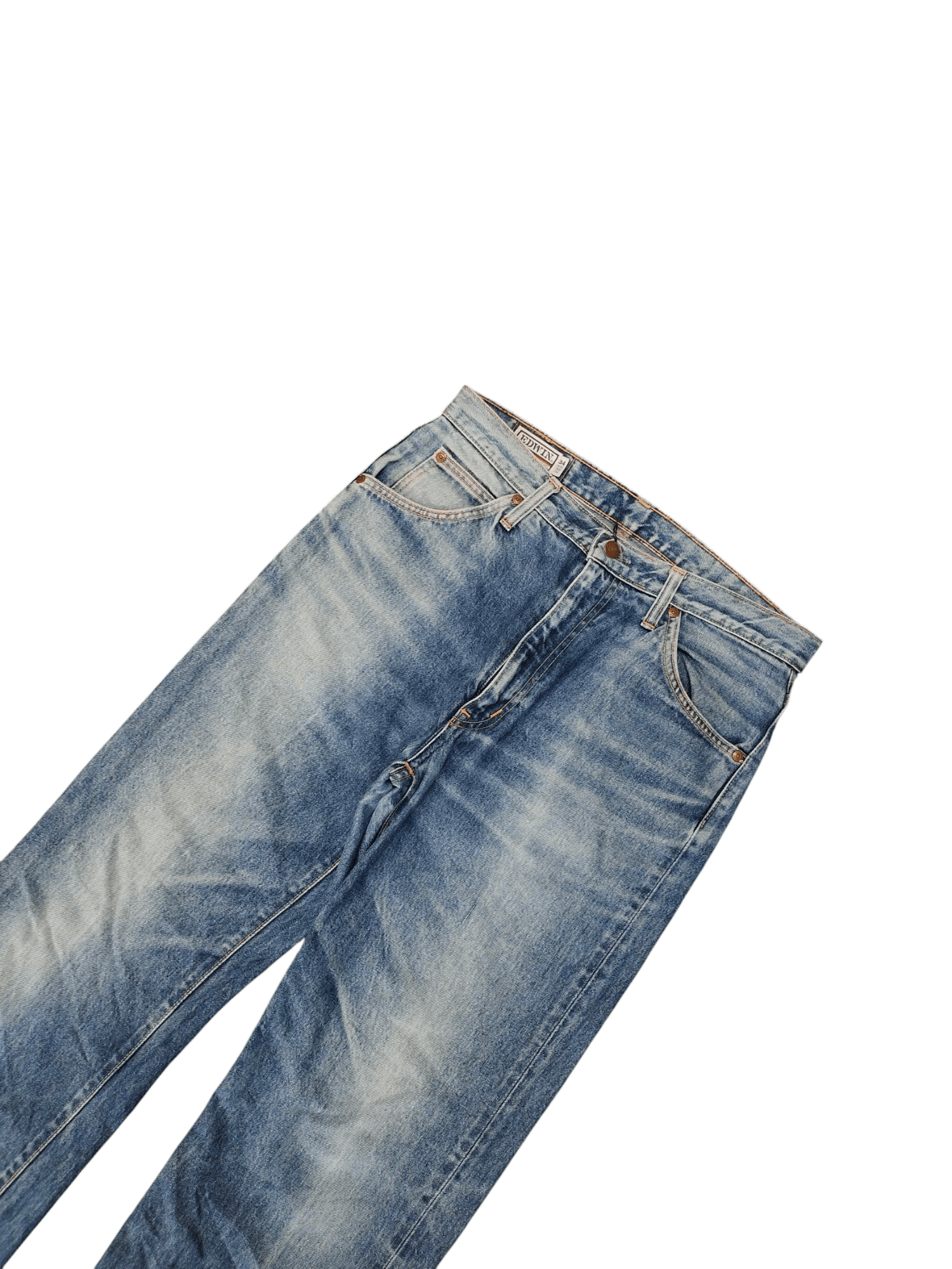 If Six Was Nine Loose Jeans Edwin Distress Faded Clawmark Denim Jeans Size US 32 / EU 48 - 2 Thumbnail
