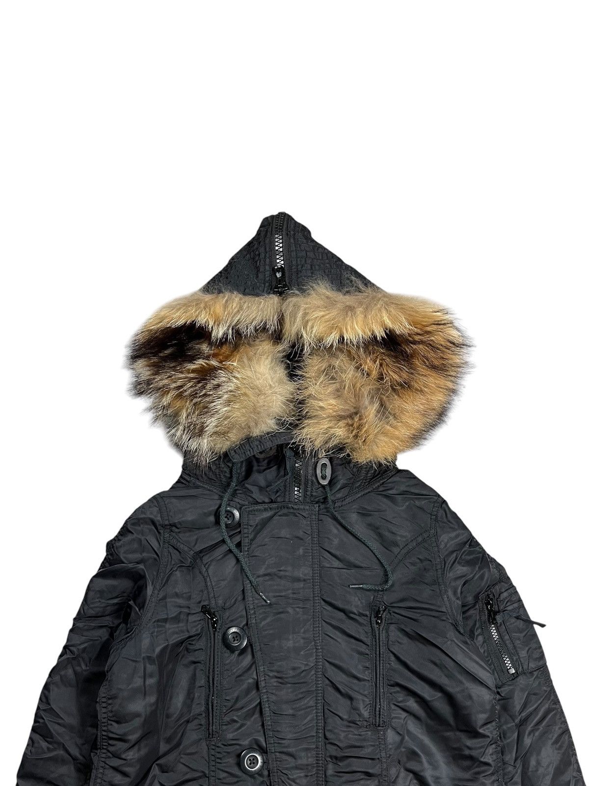 14th Addiction 2000s GOA - Fur Hoodie Apocalypse Jacket Size US M / EU 48-50 / 2 - 6 Thumbnail