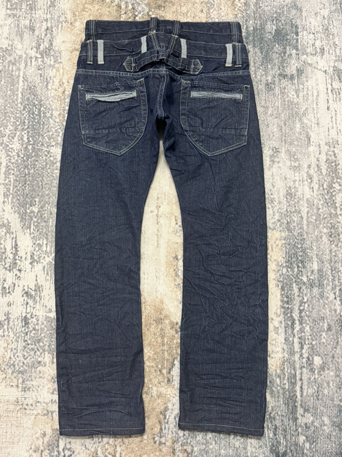 Japanese Brand Explosion Dominate Double Waist Denim Jeans Japanase Denim Size US 32 / EU 48 - 6 Thumbnail