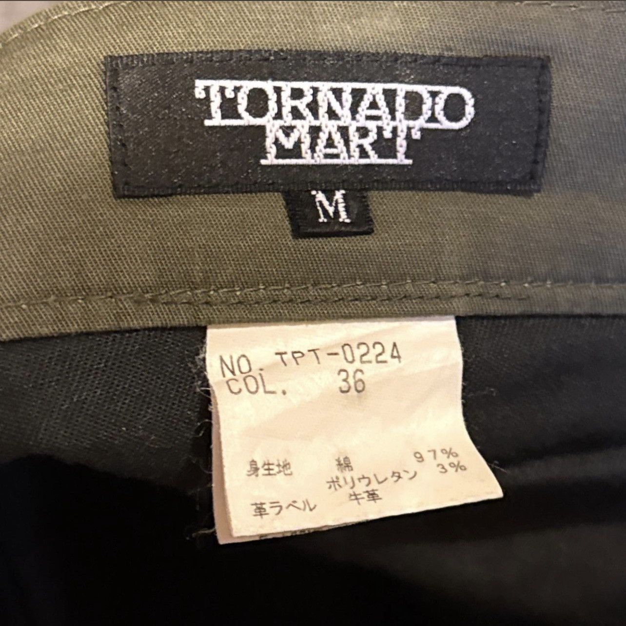 Tornado Mart Tornado Mart Green Biker Cargo Pants Size US 31 - 5 Thumbnail
