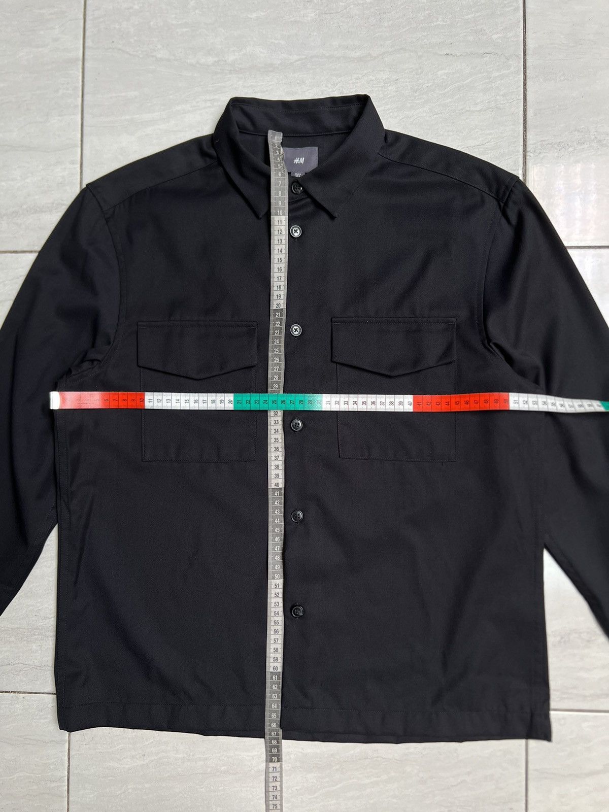 H&M H&M Black Pocket Boxy Oversize Black Outer Shirt Size US M / EU 48-50 / 2 - 7 Thumbnail