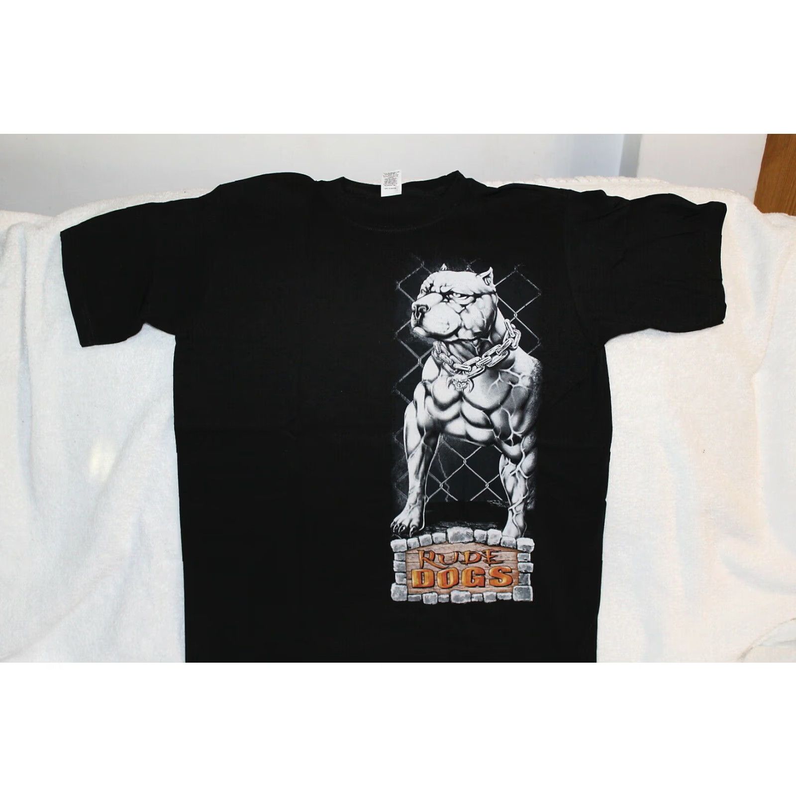Vintage Rude Dogs Pitbull Mens Black Cotton T Shirt Extra Large XL Size US M / EU 48-50 / 2 - 3 Thumbnail