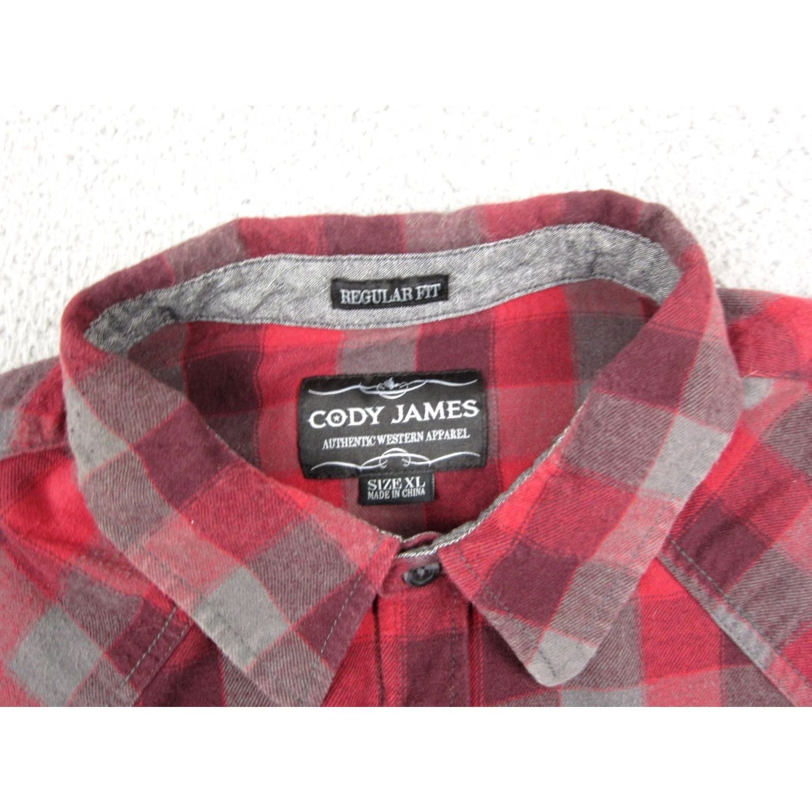 Cody James Cody James Shirt Mens XL Red Plaid Regular Fit Western Snap Rodeo Size US XL / EU 56 / 4 - 3 Thumbnail