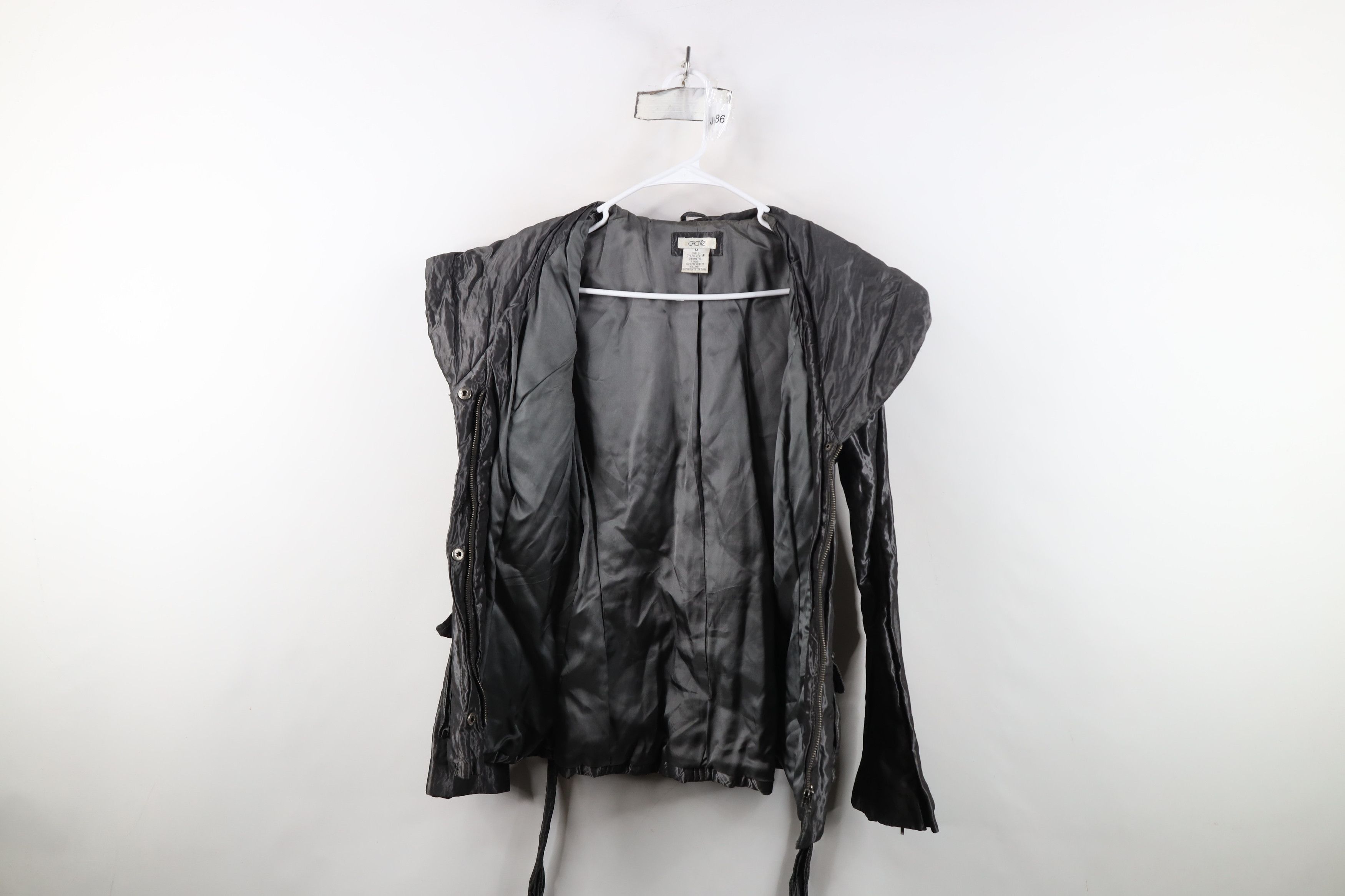 Vintage Vintage 90s Y2K Cache Metallic Babydoll Shawl Jacket Silver Size M / US 6-8 / IT 42-44 - 11 Thumbnail
