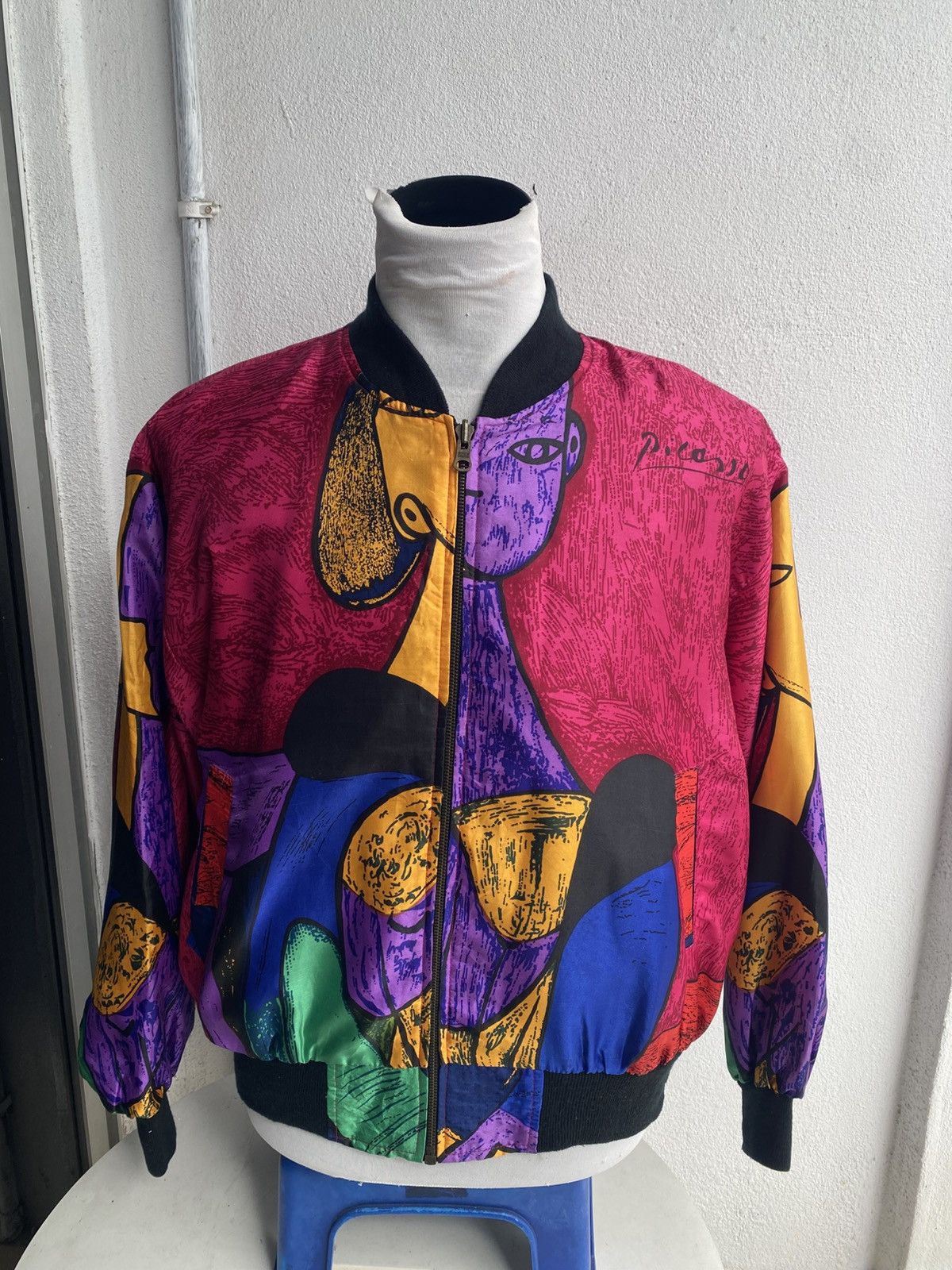 Designer × Vintage Vintage Piccaso 90s Silk Jacket Size US L / EU 52-54 / 3 - 3 Thumbnail