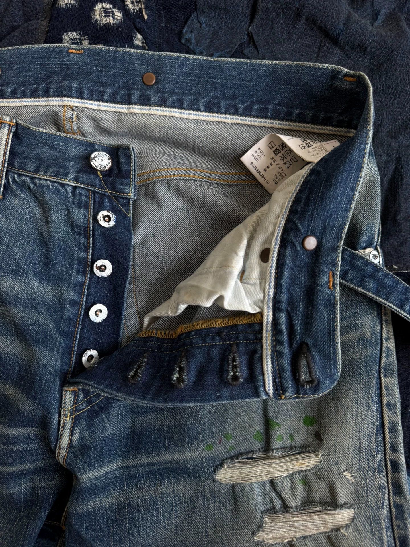 Visvim VISVIM Edition Washed Distressed Overalls (King of Denim) Size US 29 - 9 Thumbnail