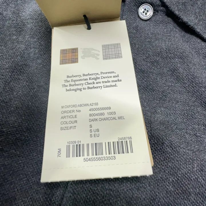 Burberry Burberry Burberry Men's Dark Gray Short Sleeve Polo-2507 Size US S / EU 44-46 / 1 - 8 Thumbnail