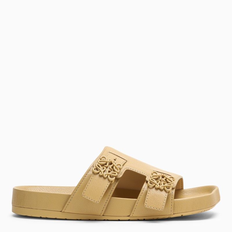 image of Loewe Beige Leather Slide, Women's (Size 9)